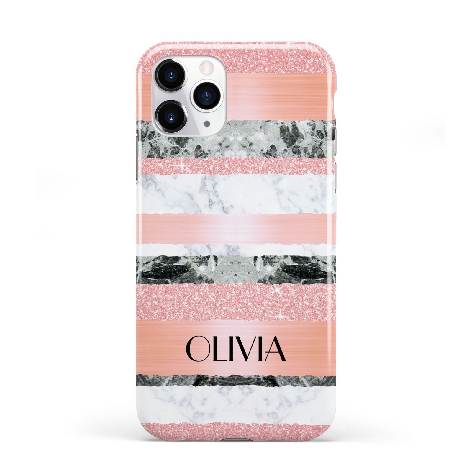 Personalised Marble Name Text Custom iPhone 11 Pro 3D Tough Case