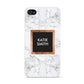 Personalised Marble Name Text Initials Apple iPhone 4s Case