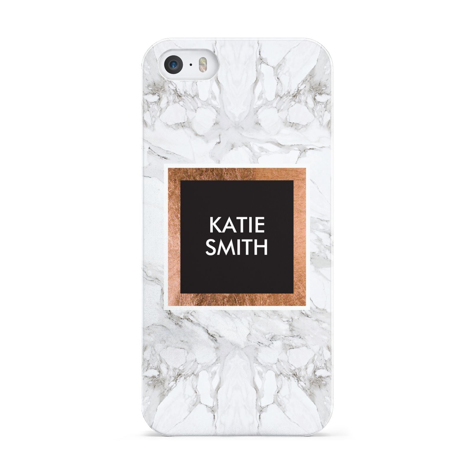 Personalised Marble Name Text Initials Apple iPhone 5 Case