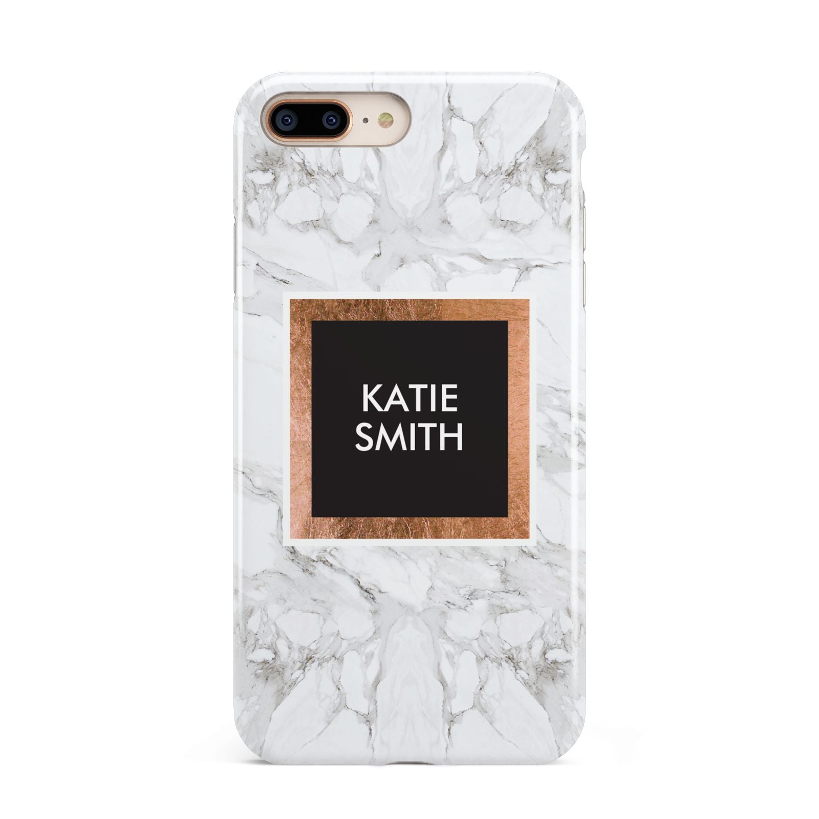 Personalised Marble Name Text Initials Apple iPhone 7 8 Plus 3D Tough Case