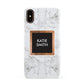 Personalised Marble Name Text Initials Apple iPhone XS 3D Snap Case