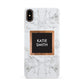 Personalised Marble Name Text Initials Apple iPhone Xs Max 3D Snap Case