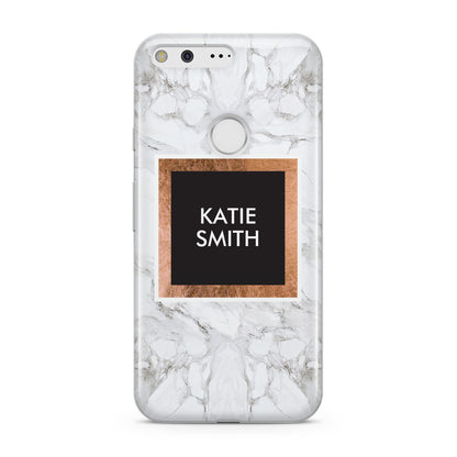 Personalised Marble Name Text Initials Google Pixel Case