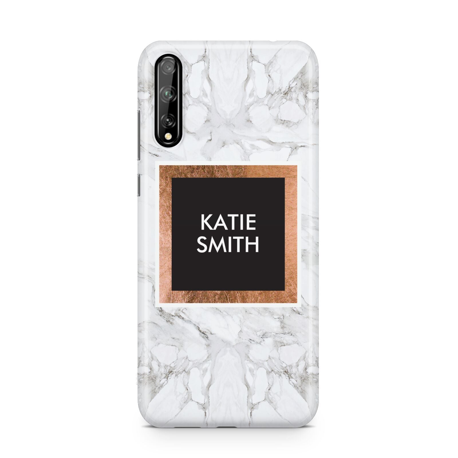 Personalised Marble Name Text Initials Huawei Enjoy 10s Phone Case