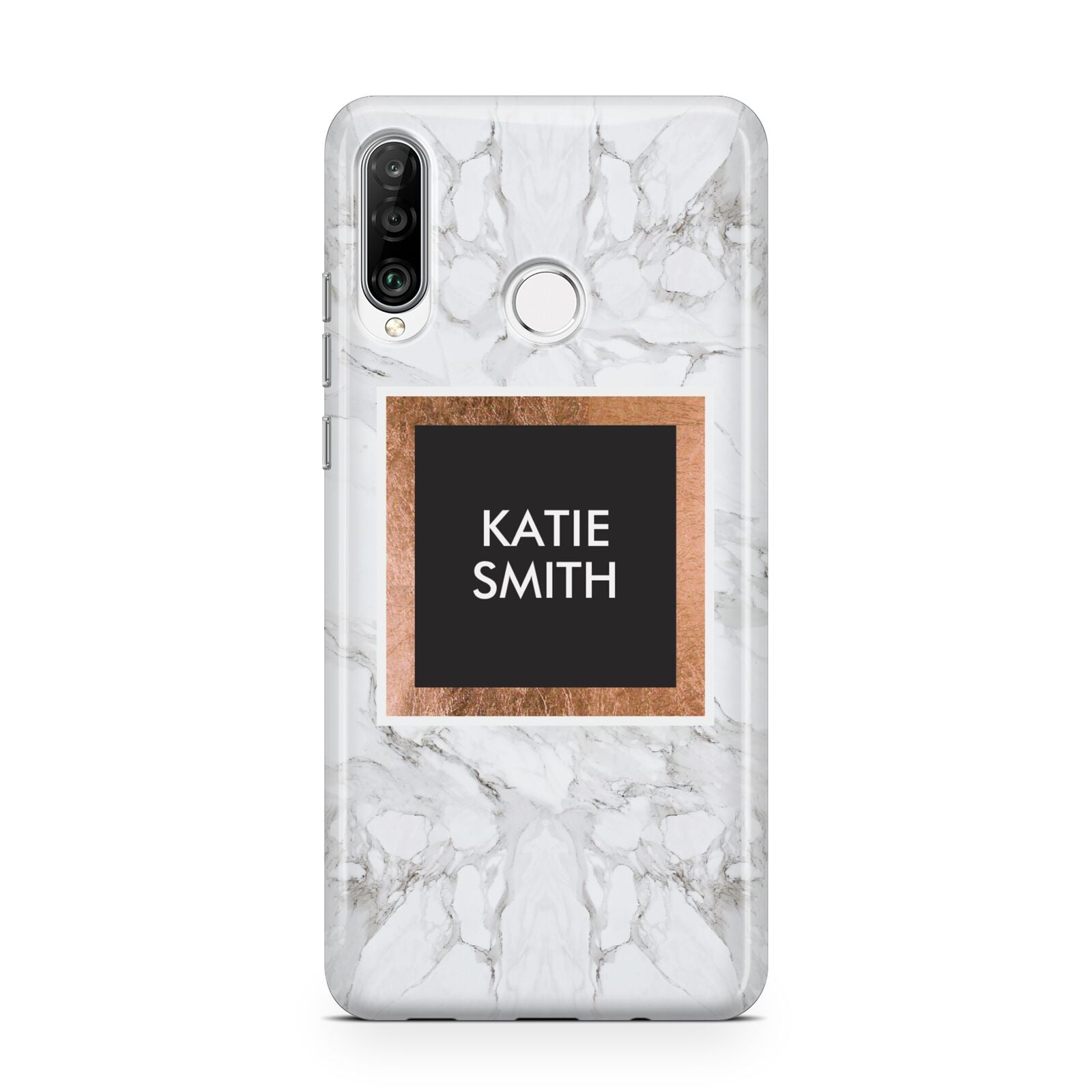 Personalised Marble Name Text Initials Huawei P30 Lite Phone Case