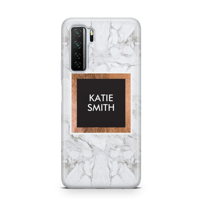 Personalised Marble Name Text Initials Huawei P40 Lite 5G Phone Case