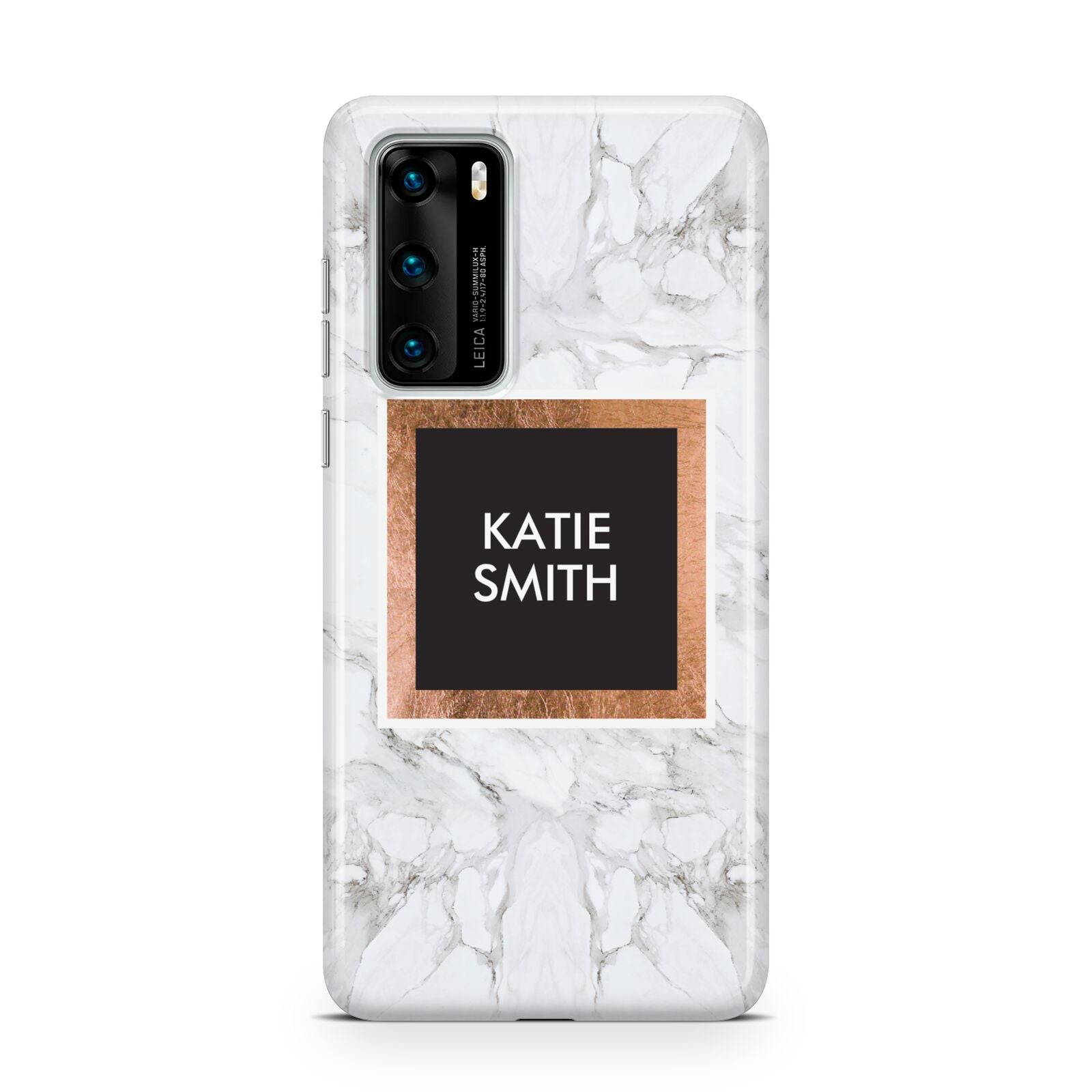 Personalised Marble Name Text Initials Huawei P40 Phone Case