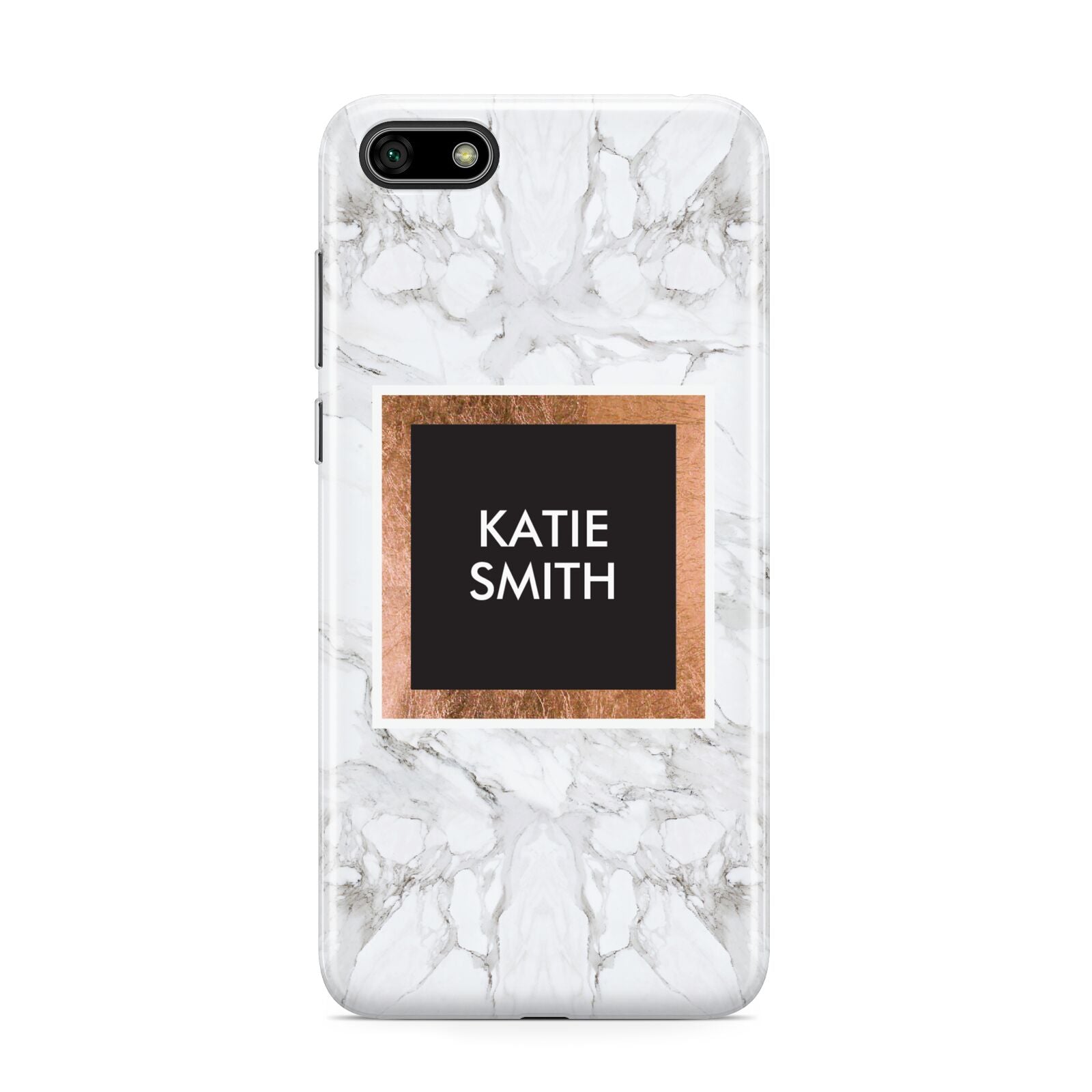 Personalised Marble Name Text Initials Huawei Y5 Prime 2018 Phone Case