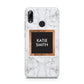Personalised Marble Name Text Initials Huawei Y7 2019
