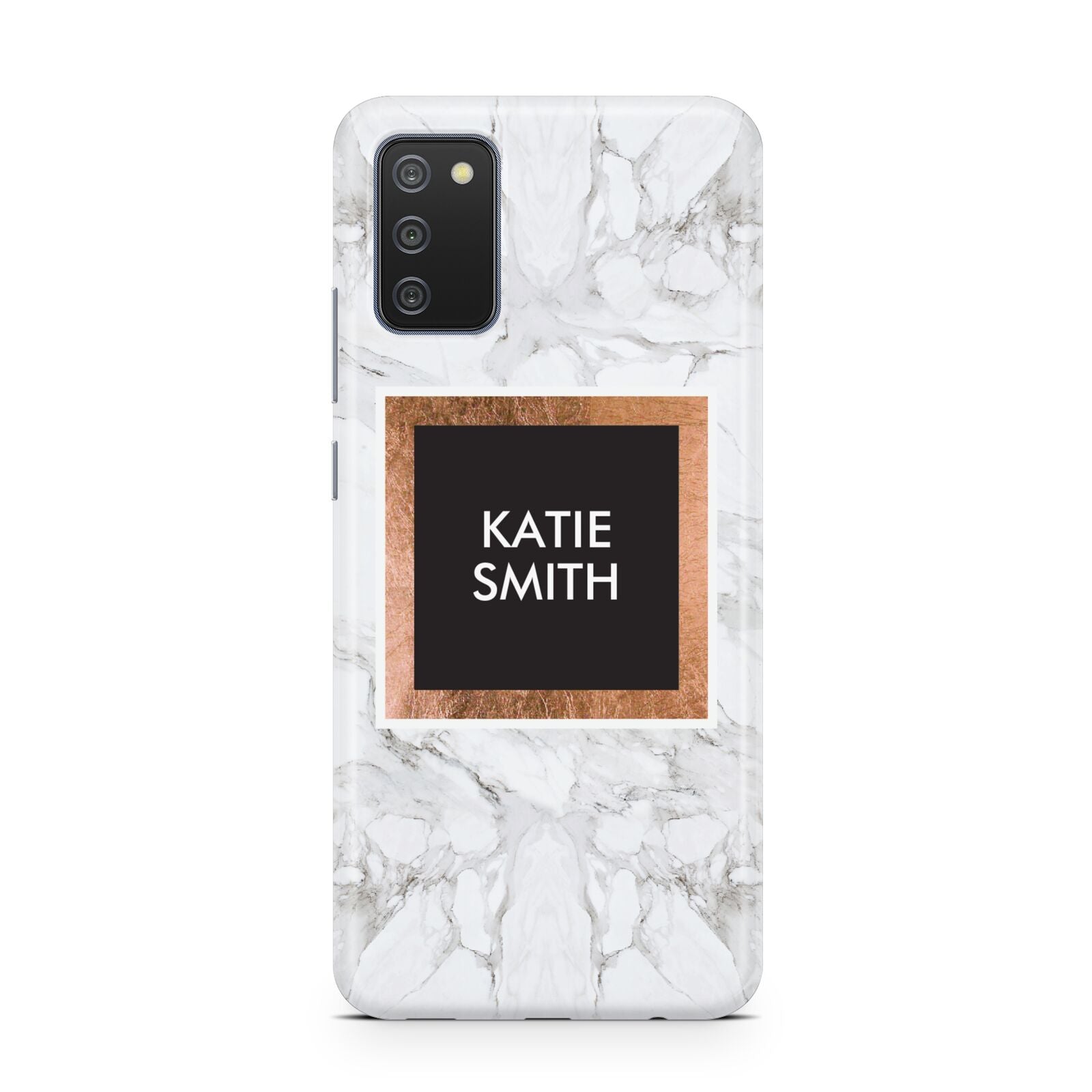 Personalised Marble Name Text Initials Samsung A02s Case