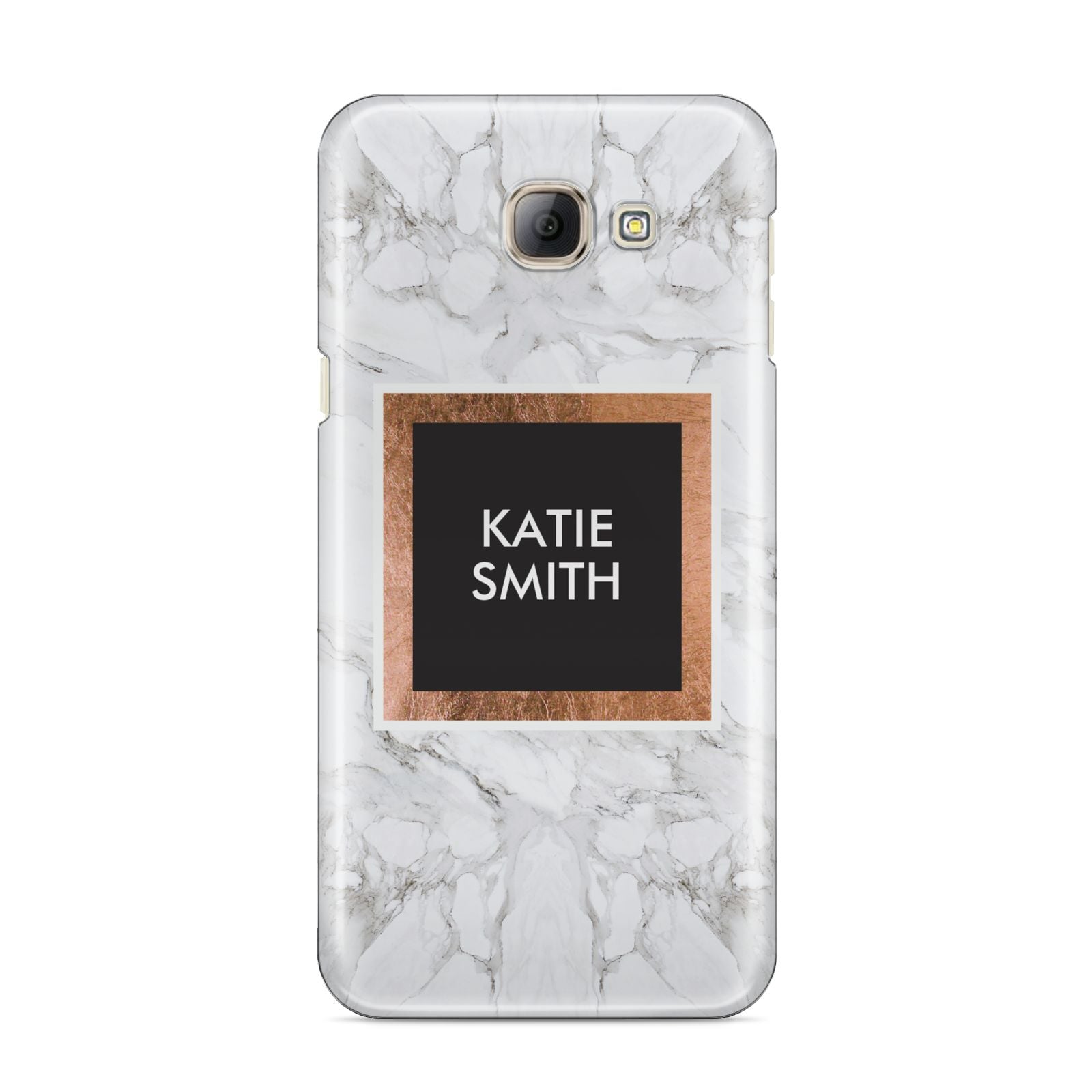 Personalised Marble Name Text Initials Samsung Galaxy A8 2016 Case