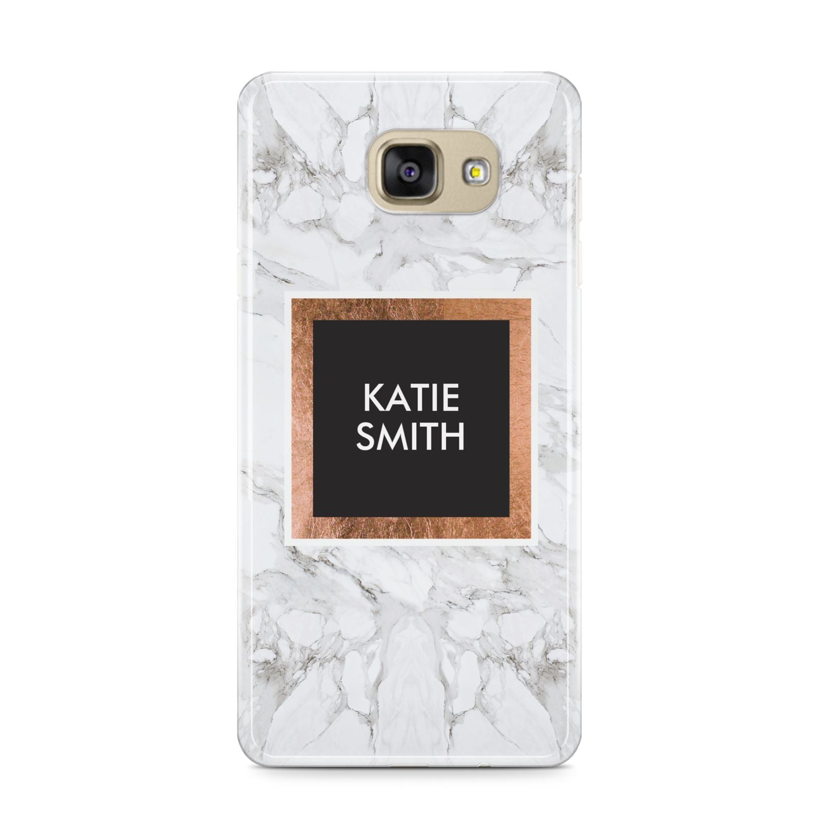 Personalised Marble Name Text Initials Samsung Galaxy A9 2016 Case on gold phone