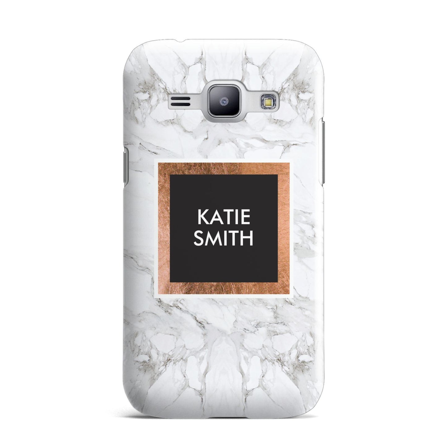 Personalised Marble Name Text Initials Samsung Galaxy J1 2015 Case