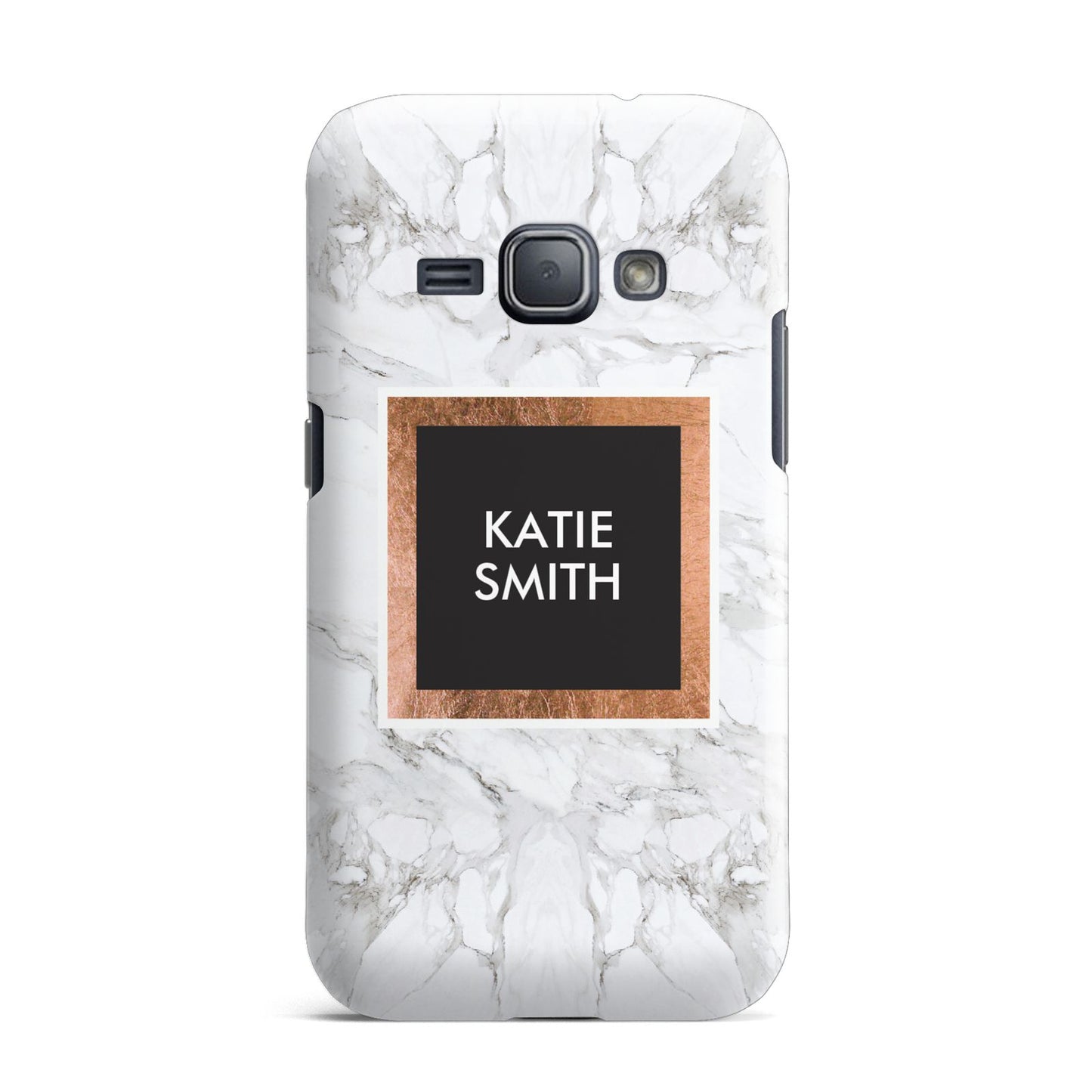 Personalised Marble Name Text Initials Samsung Galaxy J1 2016 Case