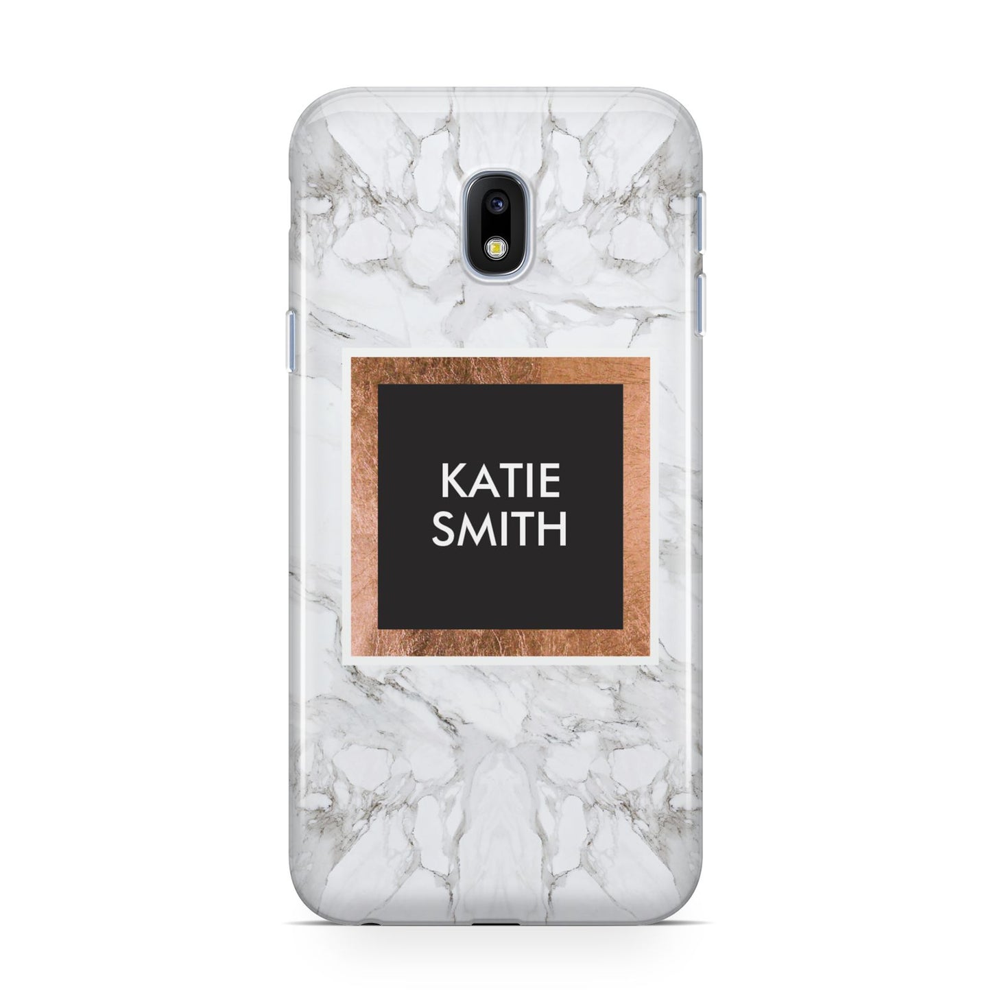 Personalised Marble Name Text Initials Samsung Galaxy J3 2017 Case