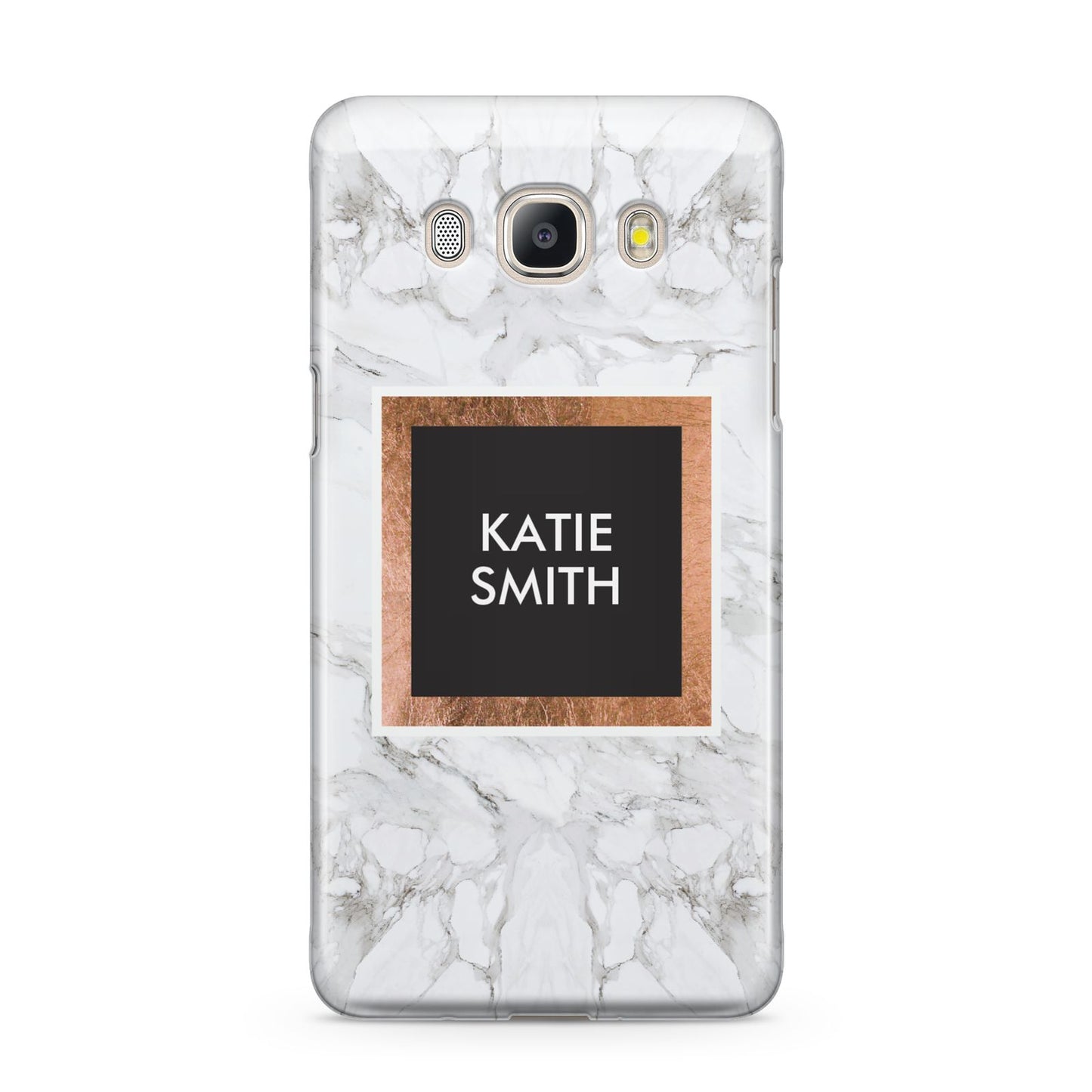 Personalised Marble Name Text Initials Samsung Galaxy J5 2016 Case