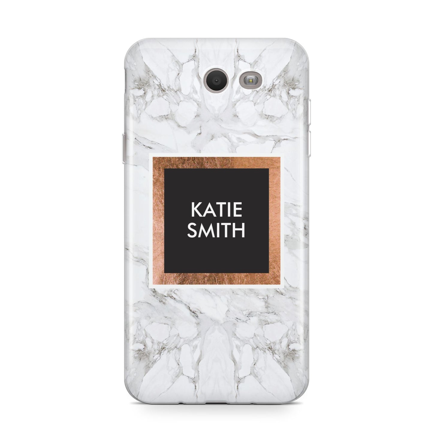 Personalised Marble Name Text Initials Samsung Galaxy J7 2017 Case
