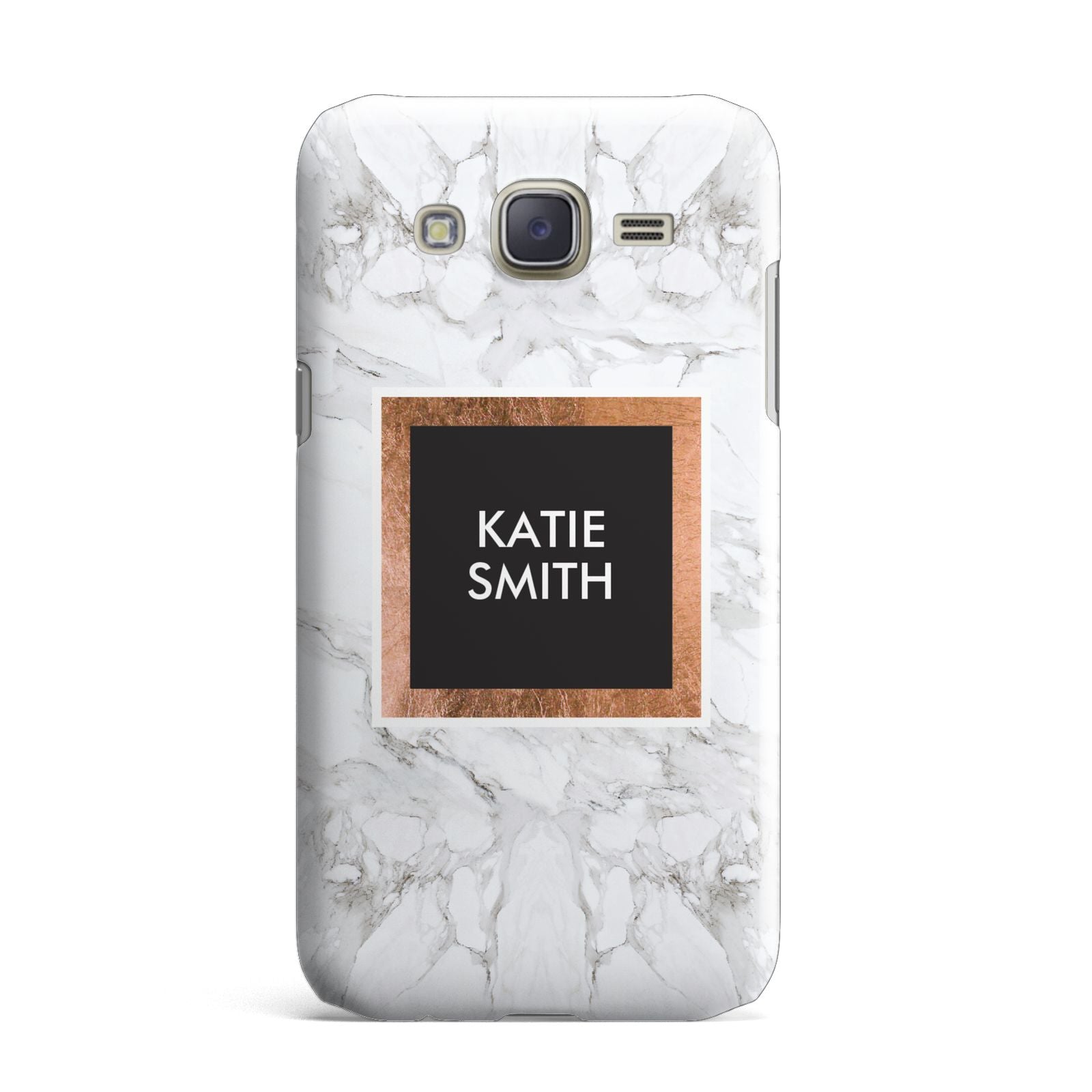 Personalised Marble Name Text Initials Samsung Galaxy J7 Case