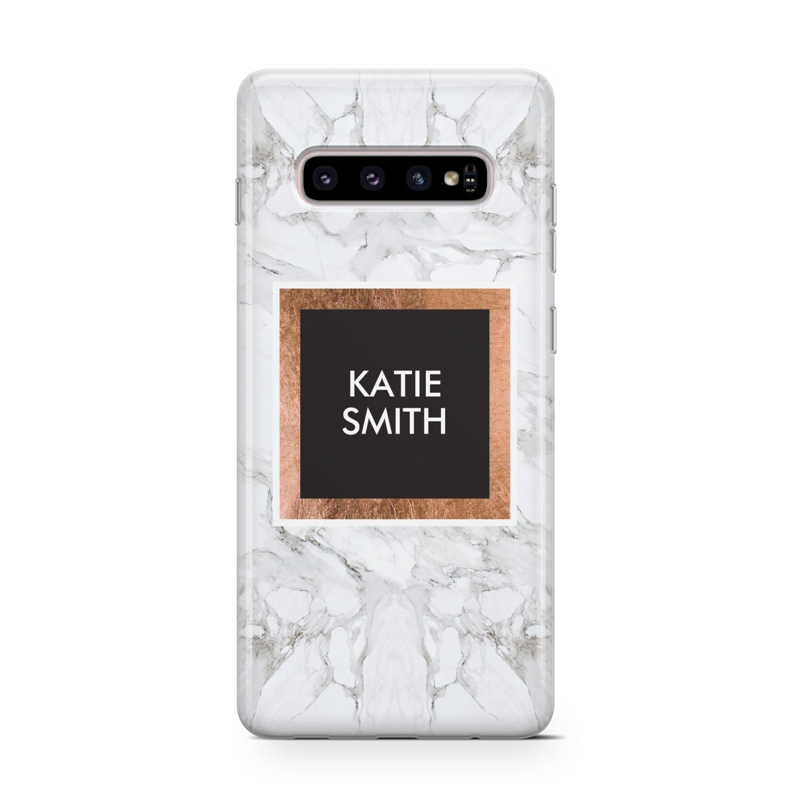 Personalised Marble Name Text Initials Samsung Galaxy S10 Case