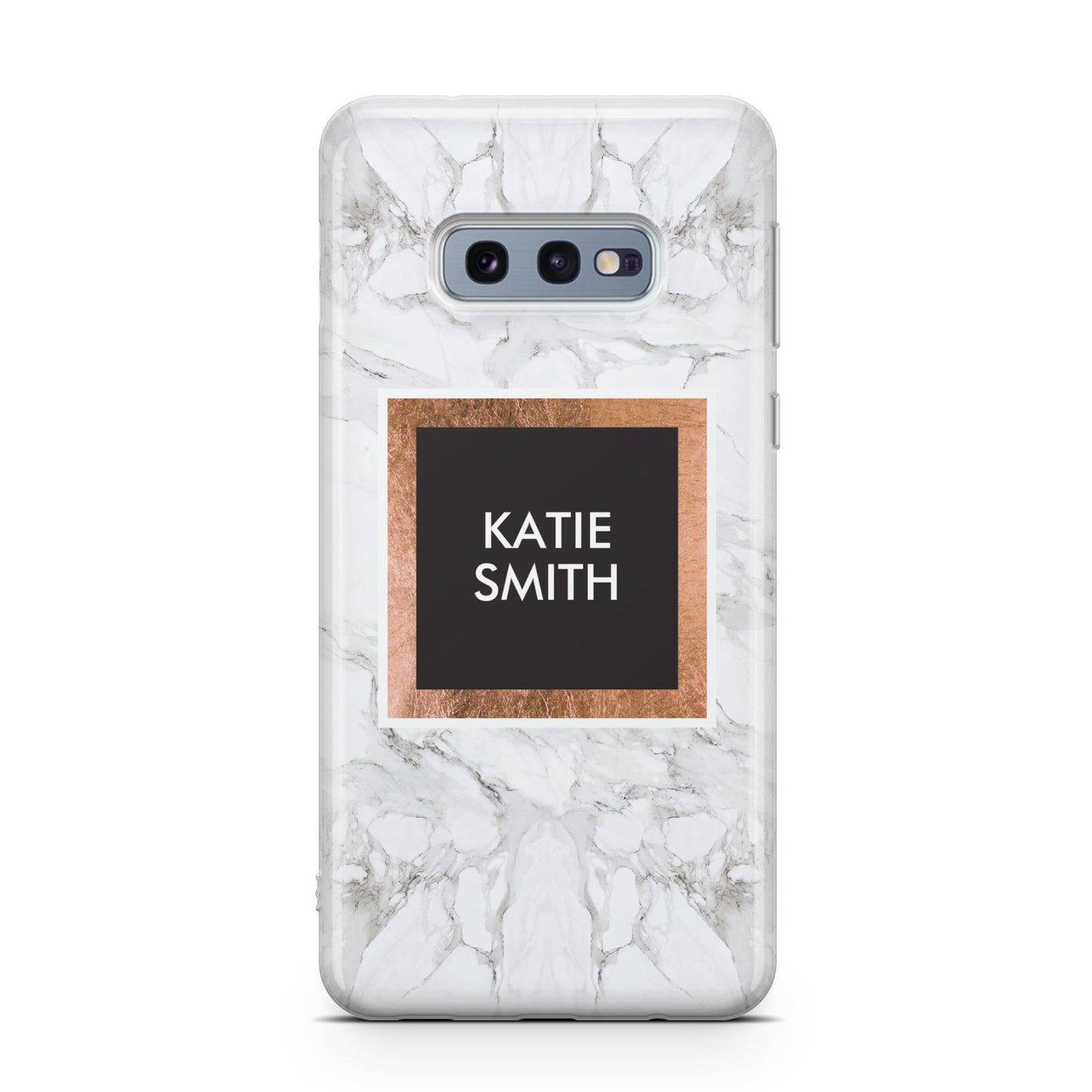 Personalised Marble Name Text Initials Samsung Galaxy S10E Case