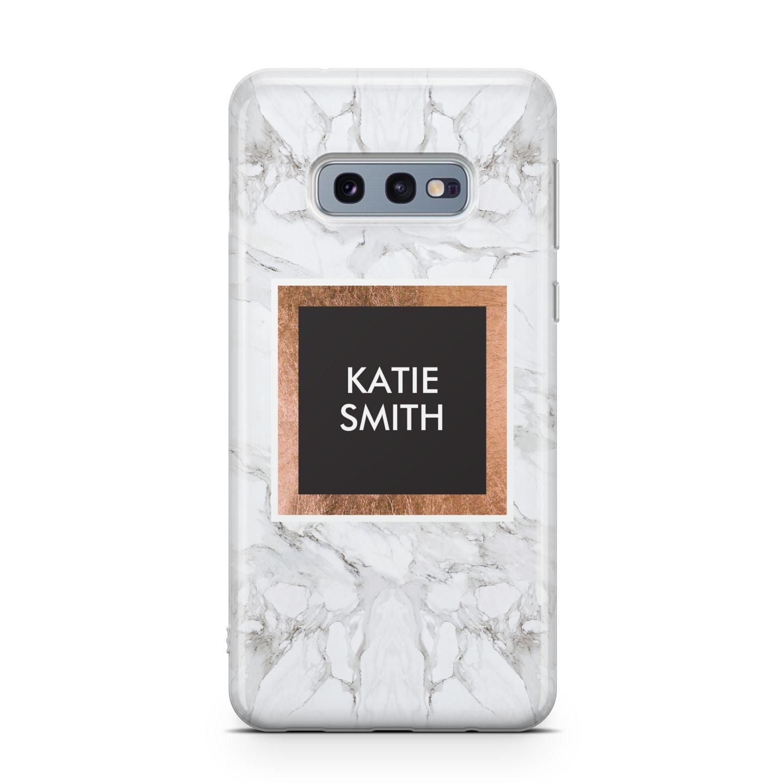 Personalised Marble Name Text Initials Samsung Galaxy S10E Case