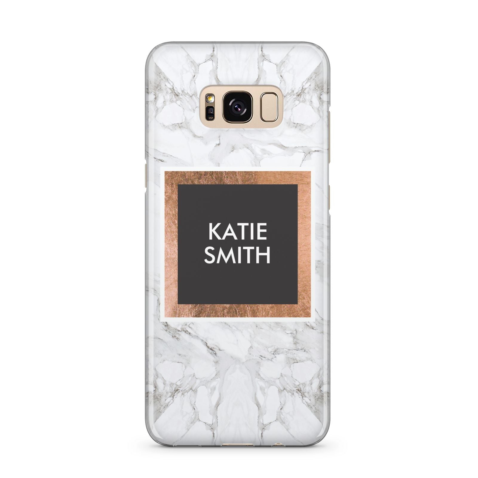 Personalised Marble Name Text Initials Samsung Galaxy S8 Plus Case