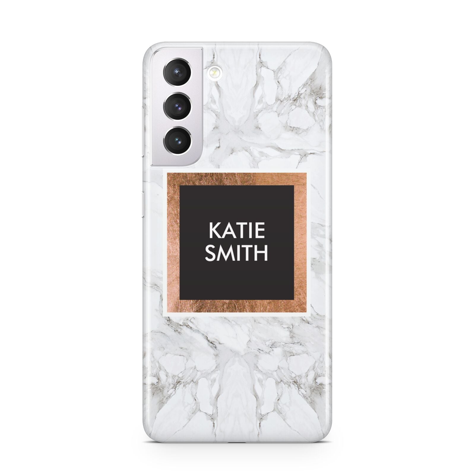 Personalised Marble Name Text Initials Samsung S21 Case