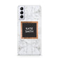 Personalised Marble Name Text Initials Samsung S21 Plus Phone Case