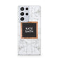 Personalised Marble Name Text Initials Samsung S21 Ultra Case
