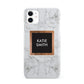 Personalised Marble Name Text Initials iPhone 11 3D Snap Case