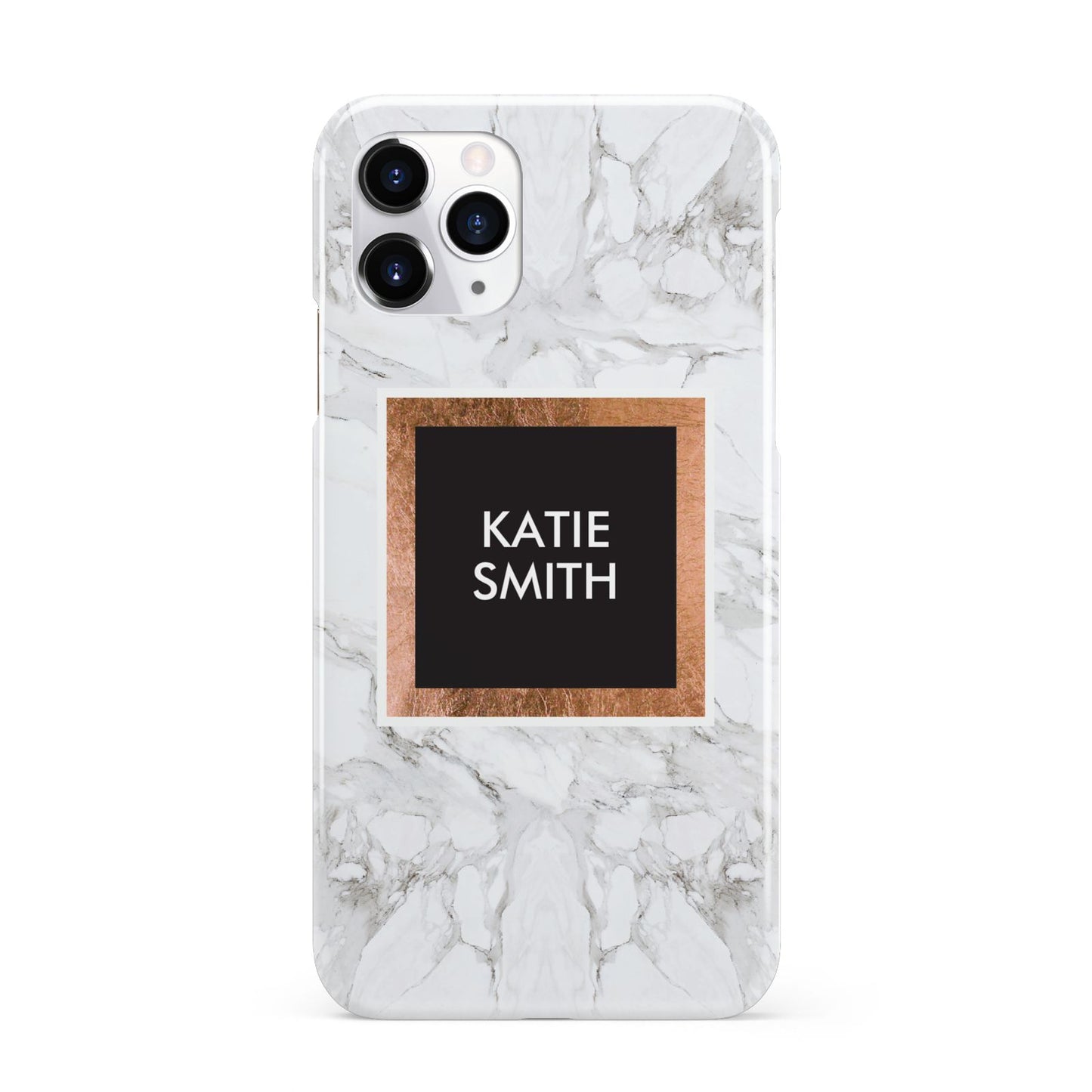 Personalised Marble Name Text Initials iPhone 11 Pro 3D Snap Case