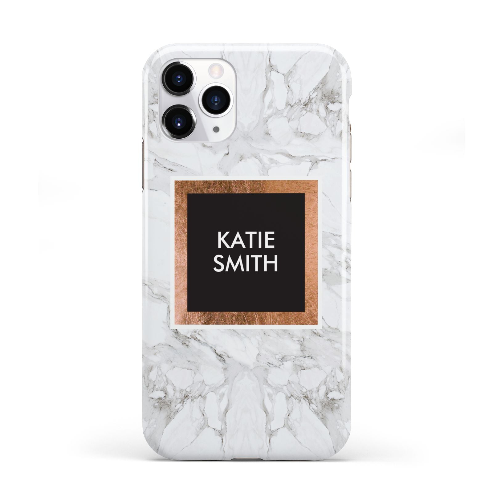 Personalised Marble Name Text Initials iPhone 11 Pro 3D Tough Case