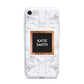 Personalised Marble Name Text Initials iPhone 7 Bumper Case on Silver iPhone