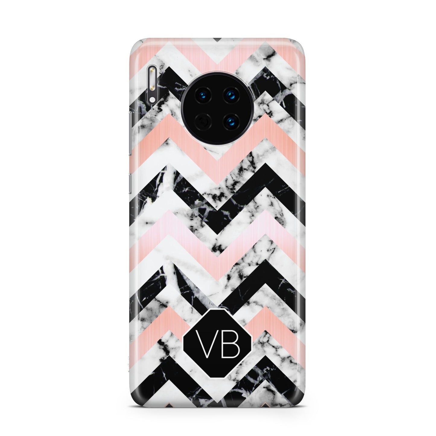 Personalised Marble Pattern Initials Huawei Mate 30