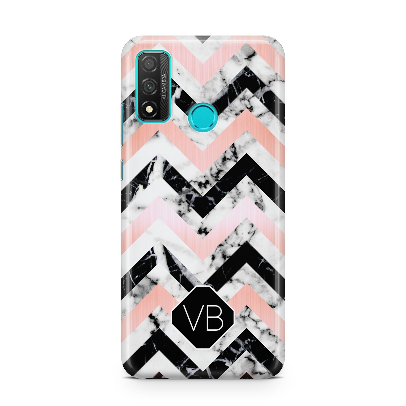 Personalised Marble Pattern Initials Huawei P Smart 2020