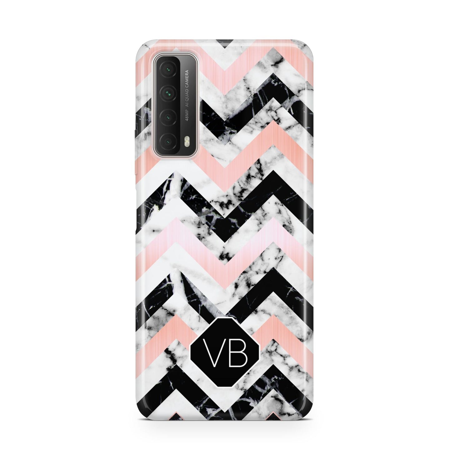 Personalised Marble Pattern Initials Huawei P Smart 2021