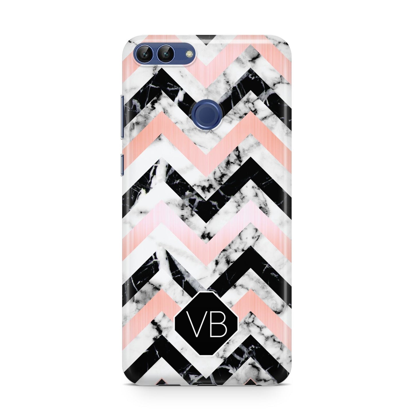 Personalised Marble Pattern Initials Huawei P Smart Case