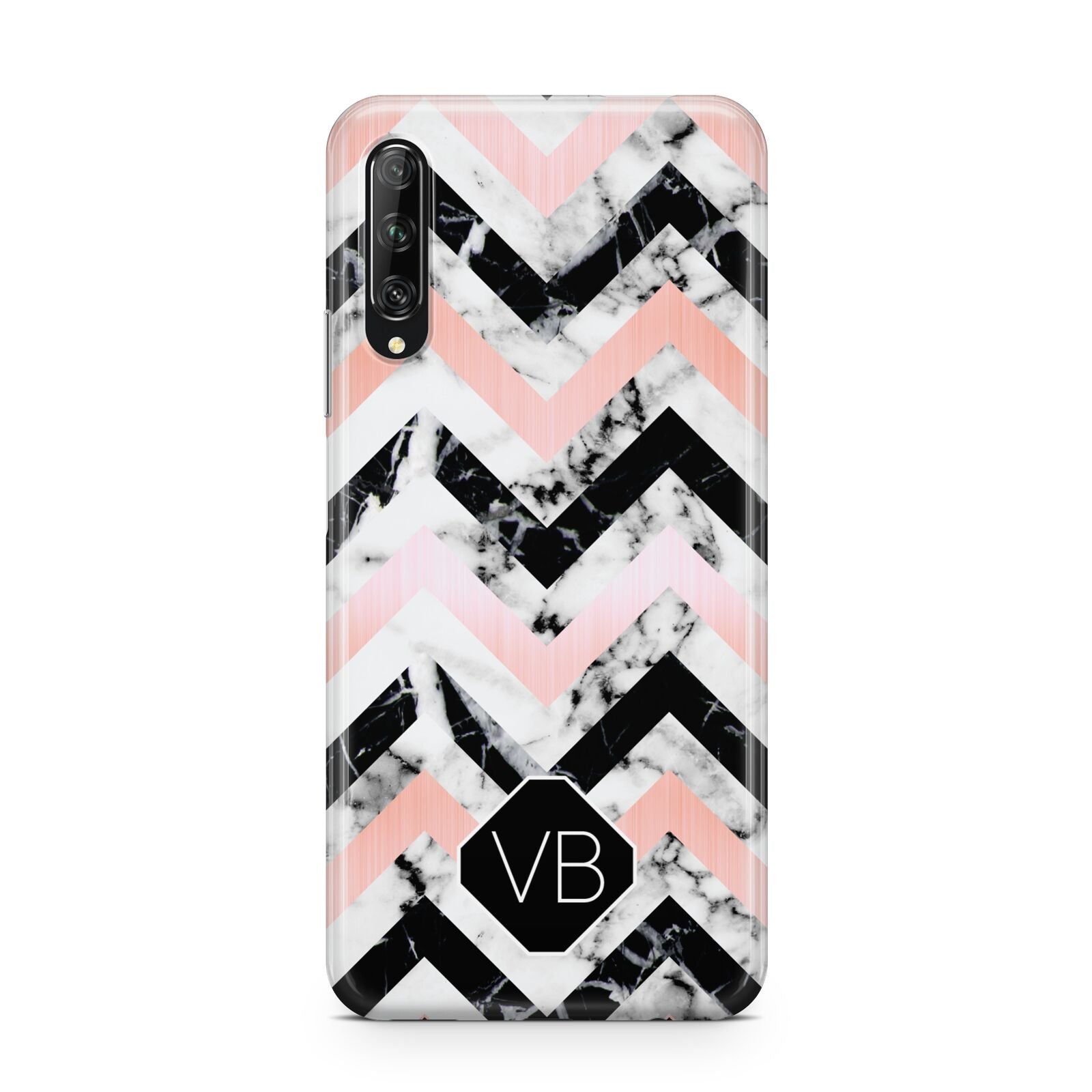 Personalised Marble Pattern Initials Huawei P Smart Pro 2019
