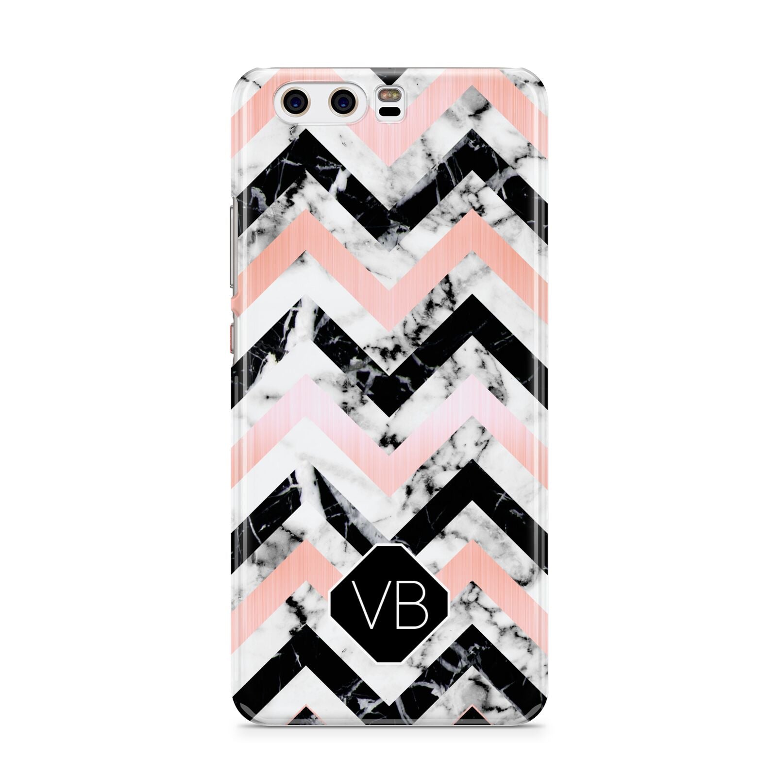 Personalised Marble Pattern Initials Huawei P10 Phone Case
