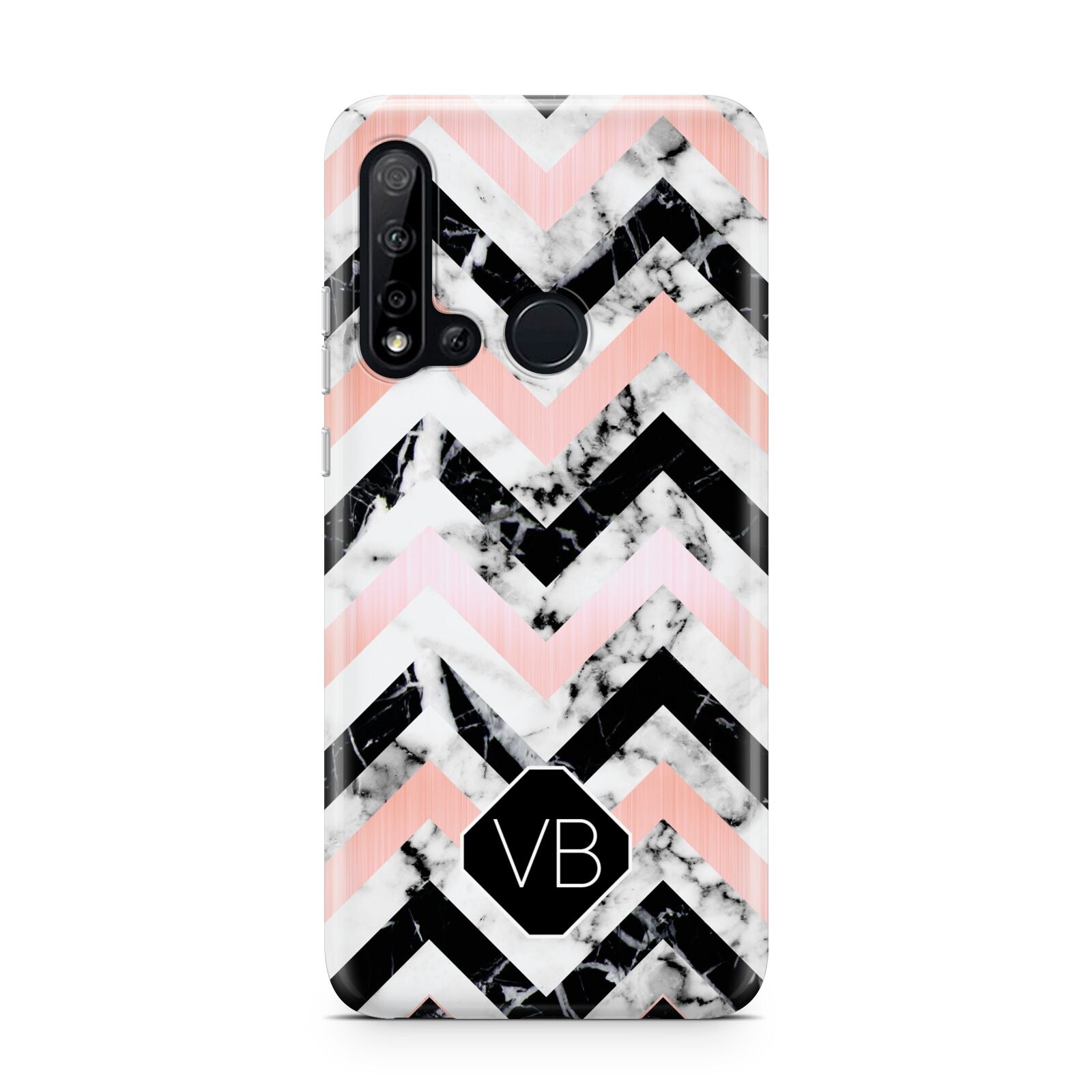 Personalised Marble Pattern Initials Huawei P20 Lite 5G Phone Case