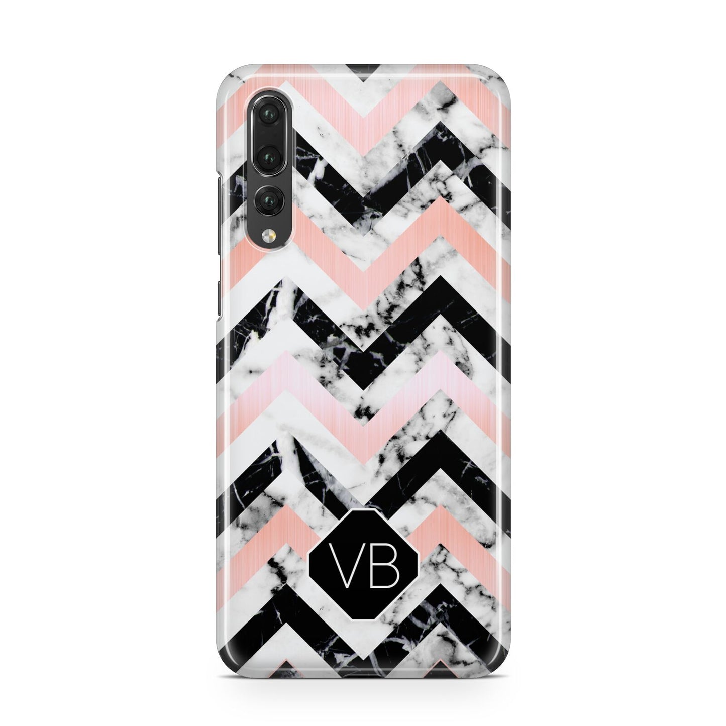 Personalised Marble Pattern Initials Huawei P20 Pro Phone Case