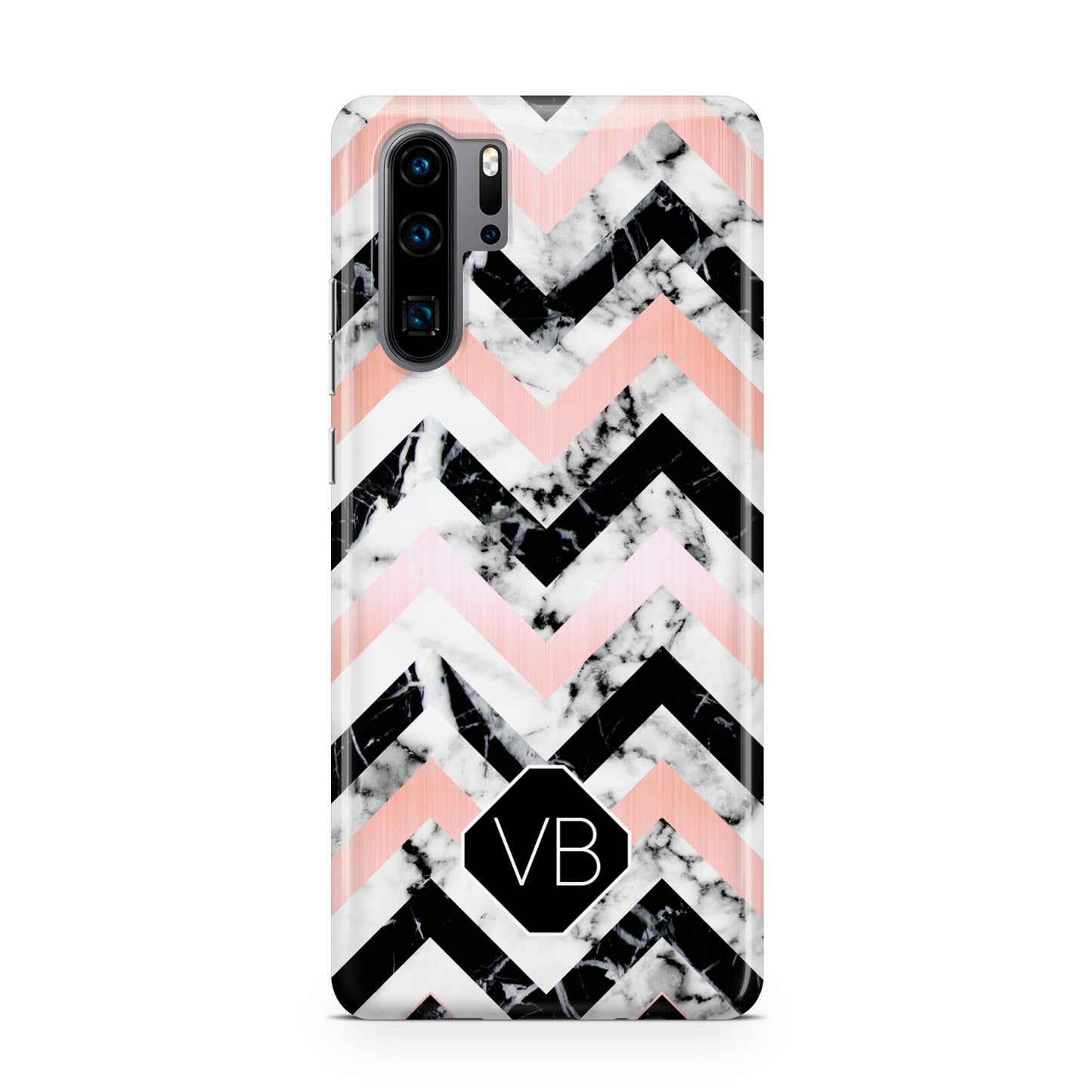 Personalised Marble Pattern Initials Huawei P30 Pro Phone Case