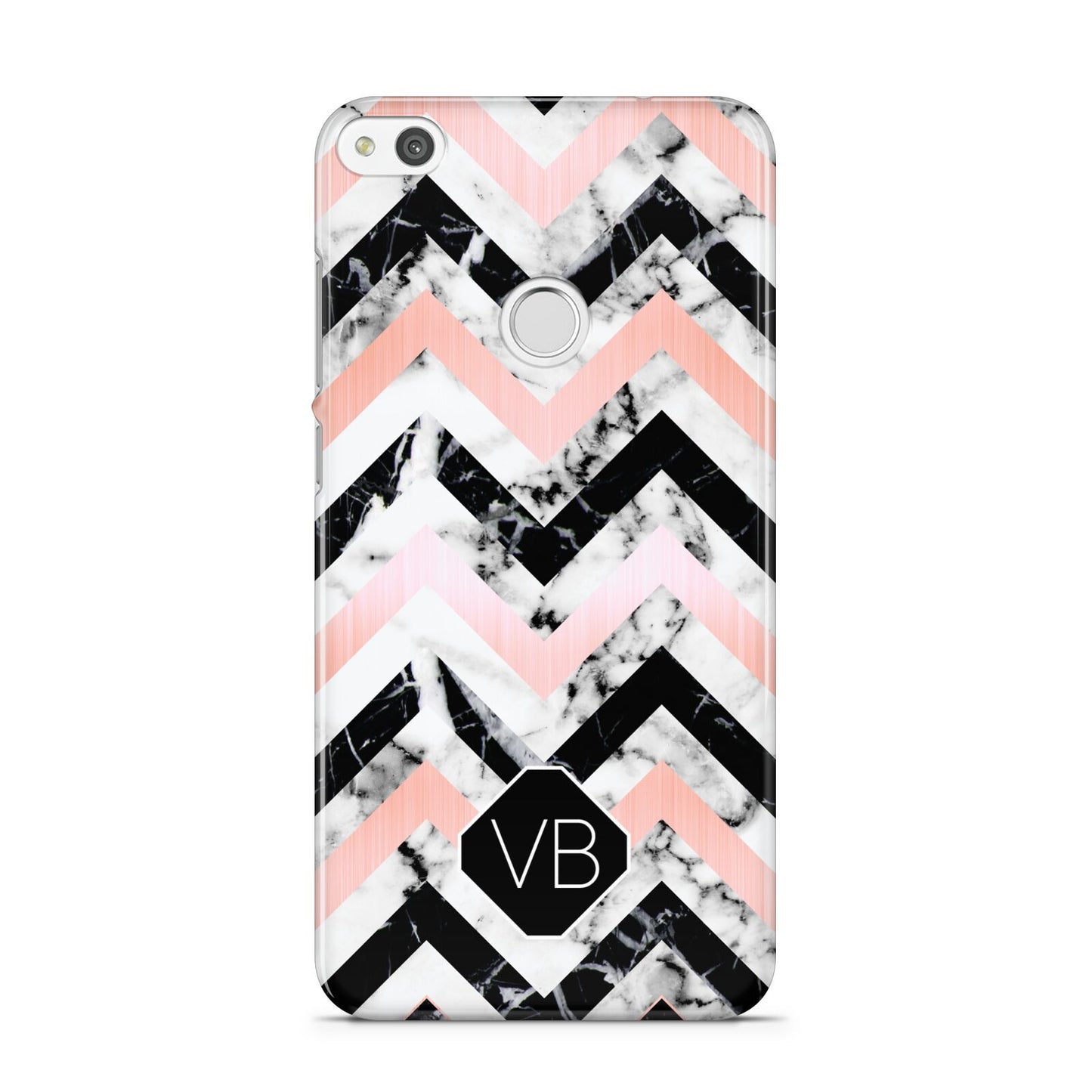 Personalised Marble Pattern Initials Huawei P8 Lite Case