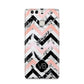 Personalised Marble Pattern Initials Huawei P9 Case