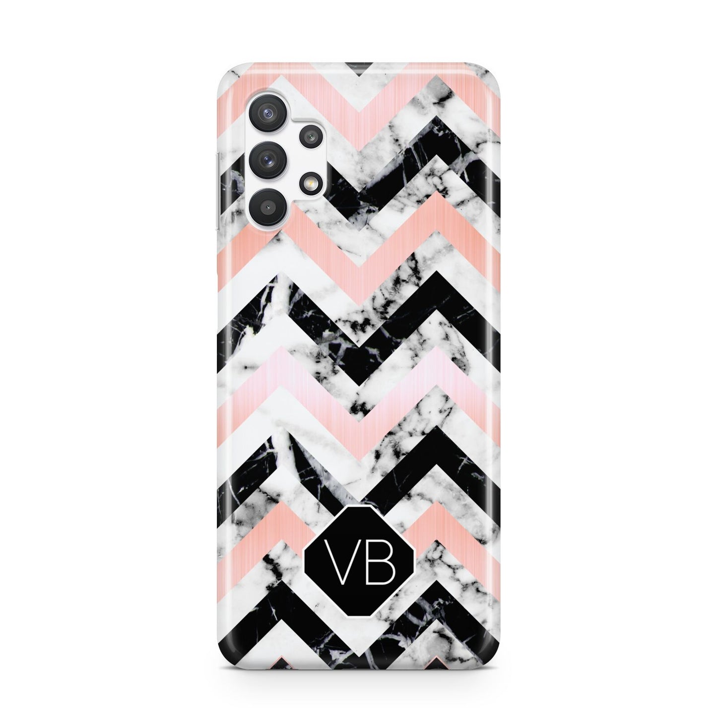 Personalised Marble Pattern Initials Samsung A32 5G Case