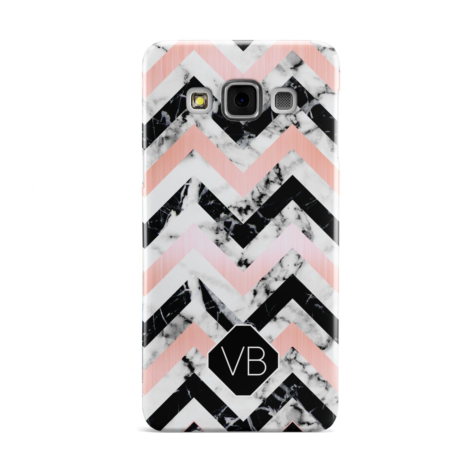 Personalised Marble Pattern Initials Samsung Galaxy A3 Case