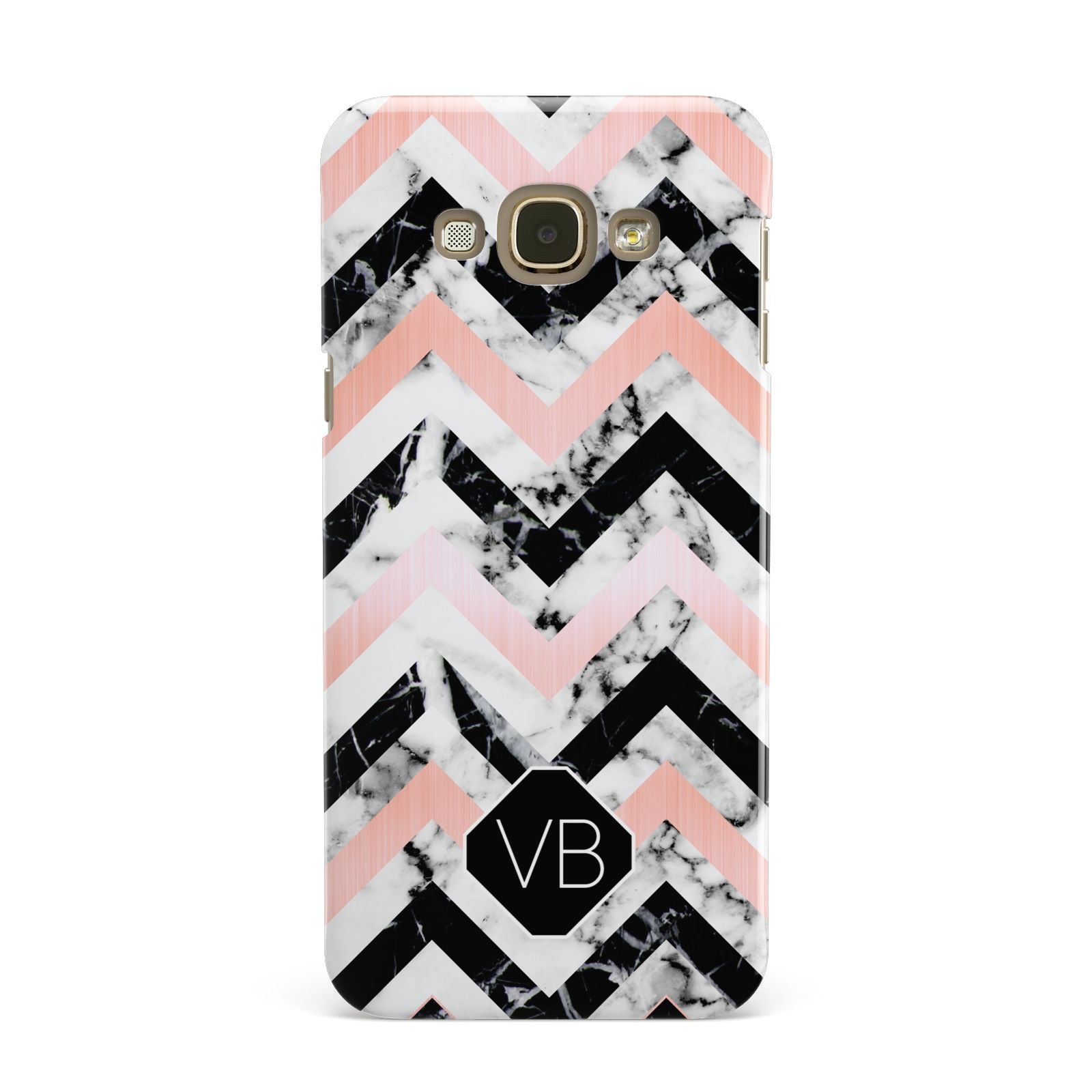 Personalised Marble Pattern Initials Samsung Galaxy A8 Case