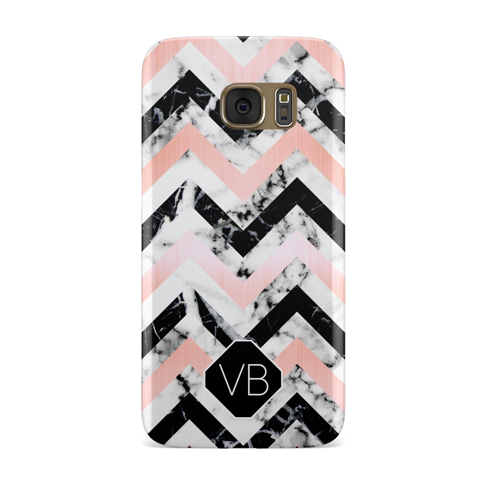 Personalised Marble Pattern Initials Samsung Galaxy Case