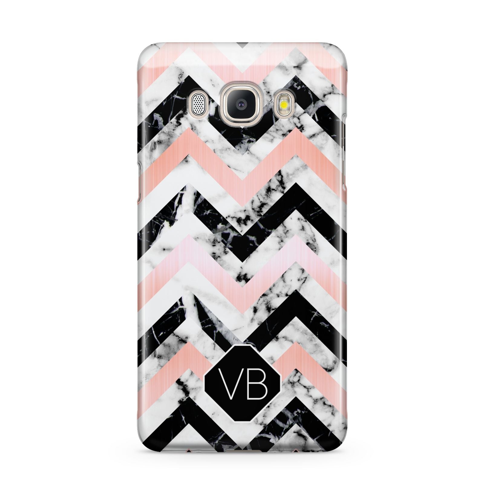 Personalised Marble Pattern Initials Samsung Galaxy J5 2016 Case