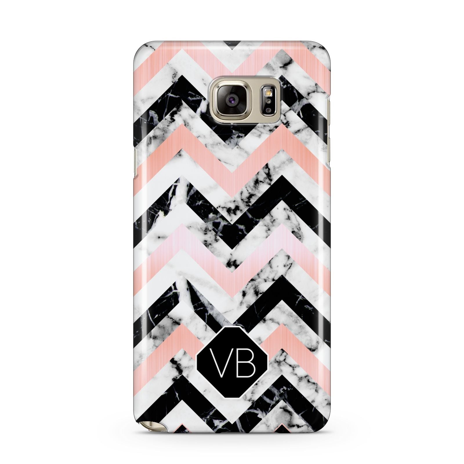 Personalised Marble Pattern Initials Samsung Galaxy Note 5 Case